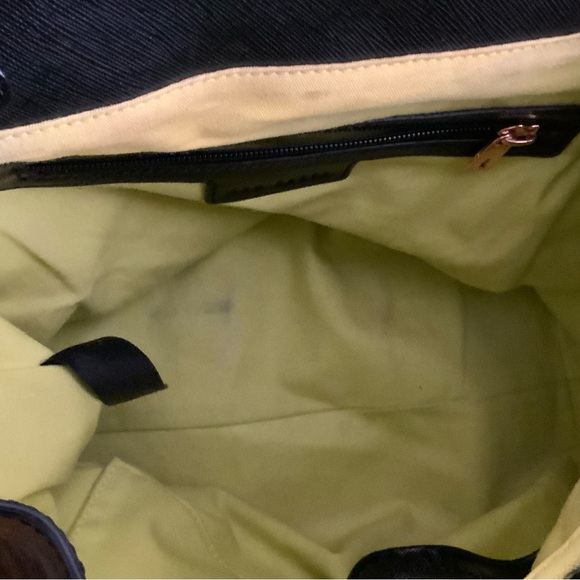 Ted Baker London Black Backpack with Yellow Highlights & Drawstrings main image 8